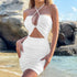 Women Clothing Dress Cross Lace up Cutout Sheath Slim Fit Sexy Dress by Ragazza