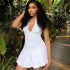 Women Clothing Solid Color Dress Sexy Sleeveless Collared Zipper Casual Pleated Dress by Ragazza
