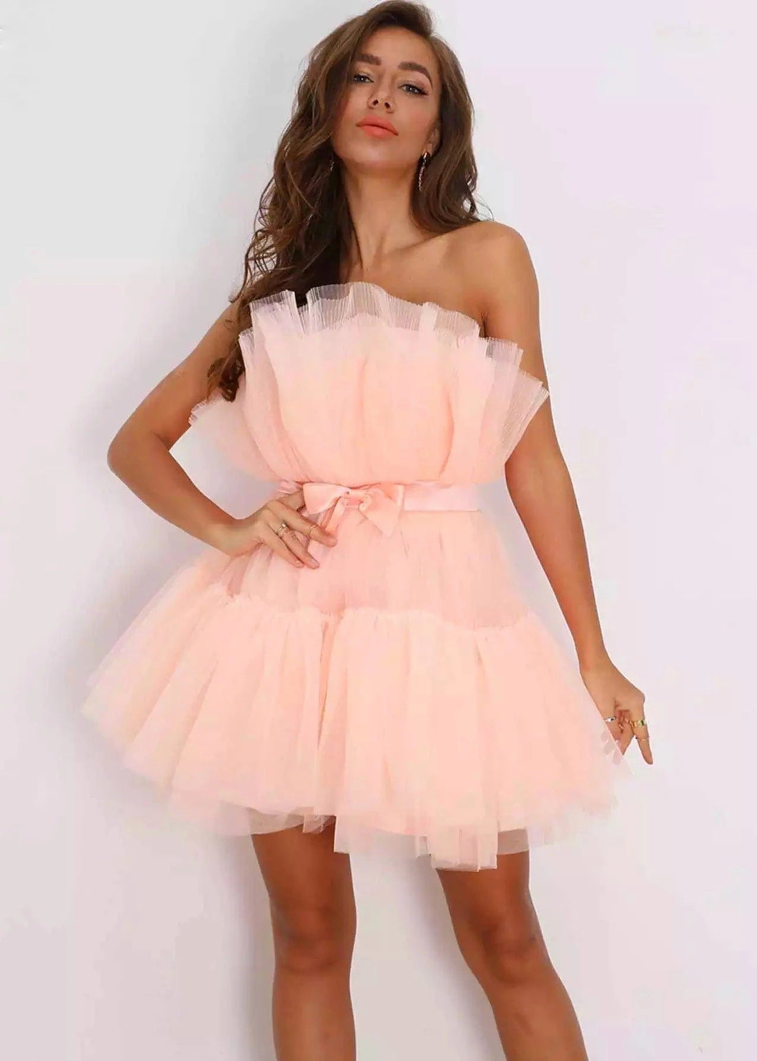 Top Mesh Graceful Bow Tutu Dress Women by Ragazza