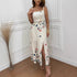 Spring Summer Suspender Positioning Floral Print Slit Dress Loose Vacation Dress  DestGlow