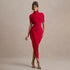Elegant Slim Pleated Dress Sexy Backless Sheath Women Dress by Ragazza
