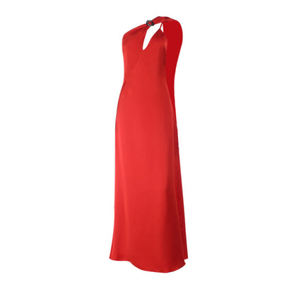 Sexy Slit Mesh Stitching One Shoulder Dress Maxi Dress Women Autumn Clothing by Ragazza