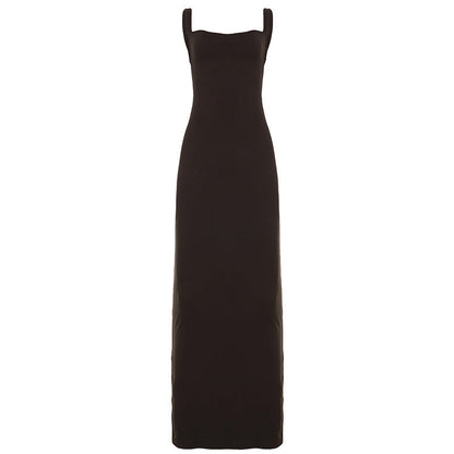 Women Summer Sexy Big Backless Solid Color Basic Dress Sheath Dress by Ragazza