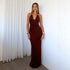 Women Clothing Summer Sexy V neck Slim Fit Tied Backless Sleeveless Dress by Ragazza