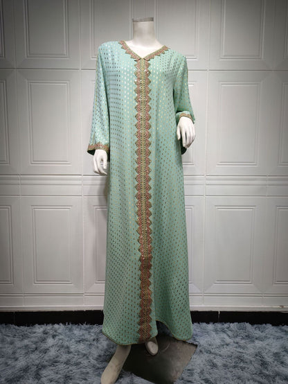 Middle East Women Clothing Autumn Gilding Muslim Gown by Ragazza