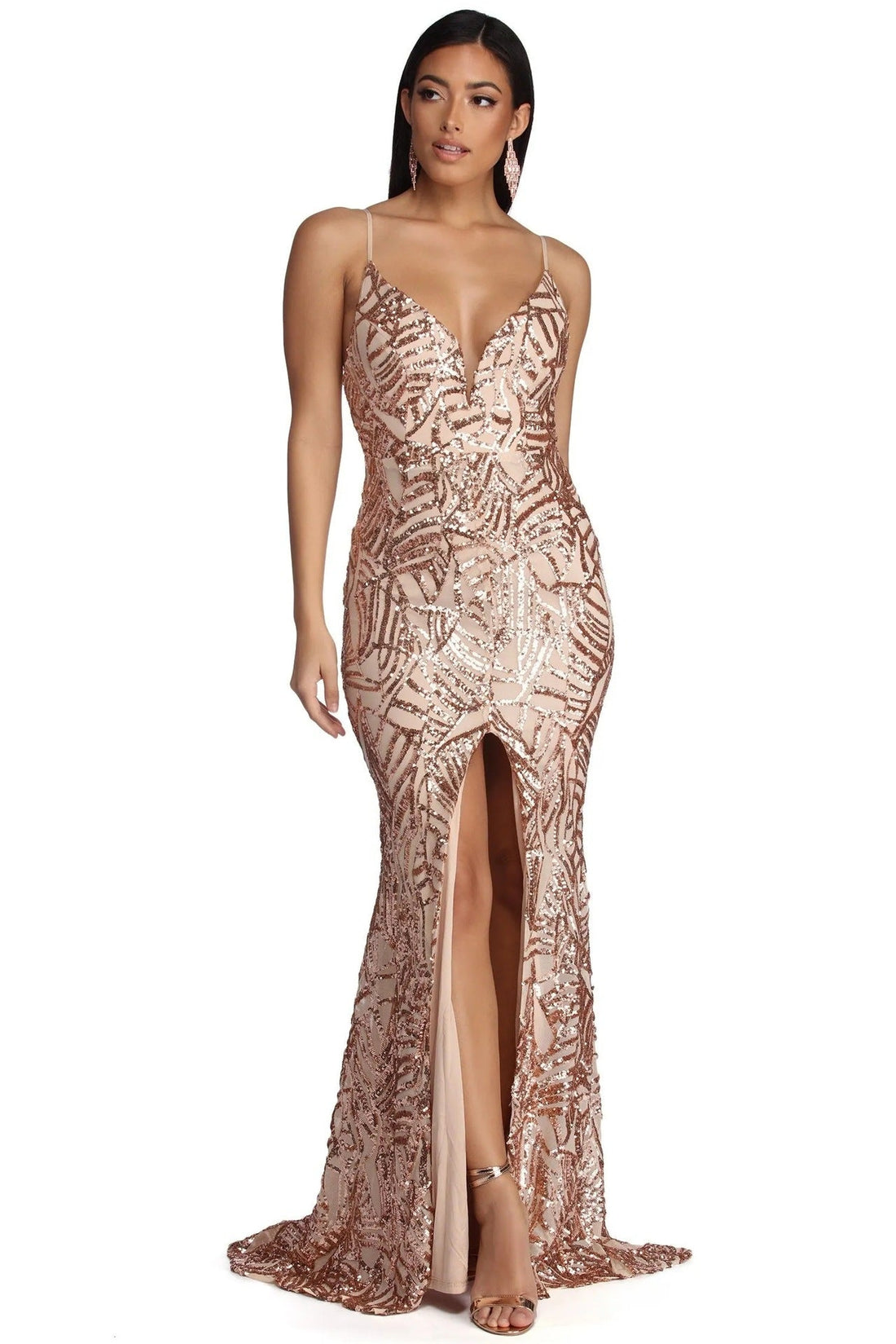 Sequ Dress Summer Geometric Abstract Sequin Sling Evening Dress by Ragazza