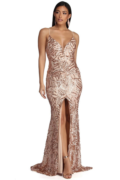 Sequ Dress Summer Geometric Abstract Sequin Sling Evening Dress by Ragazza