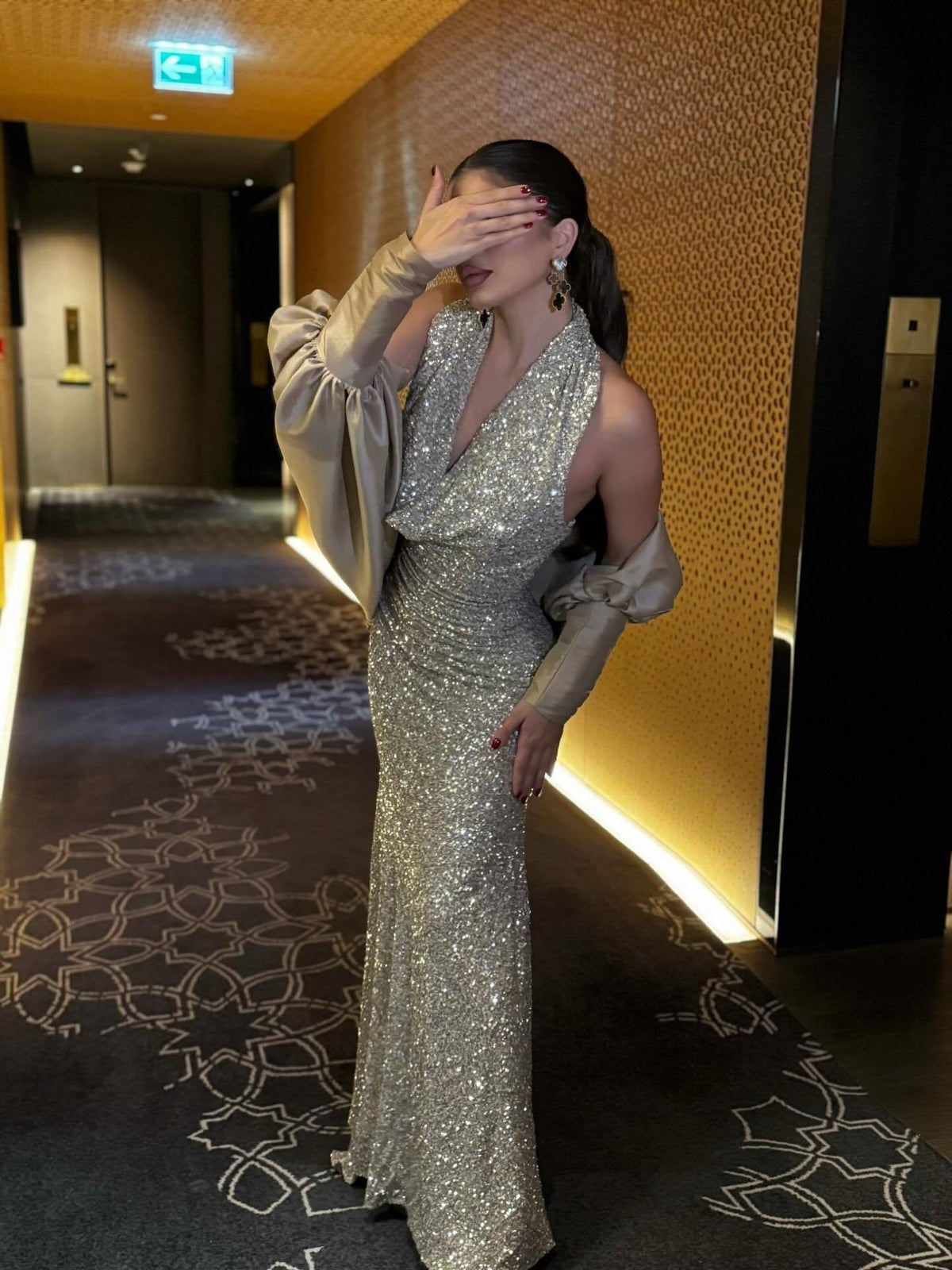 Spring Summer Women Sexy Shawl Sequin Dress Ball Dress Two Pieces  DestGlow