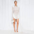 Women Clothes Summer Sexy round Neck Lace Stitching Long Sleeve Slim Fit Beaded Dress by Ragazza