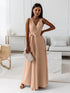 Women Clothing Tied V Neck Evening Party Maxi Dress Women by Ragazza