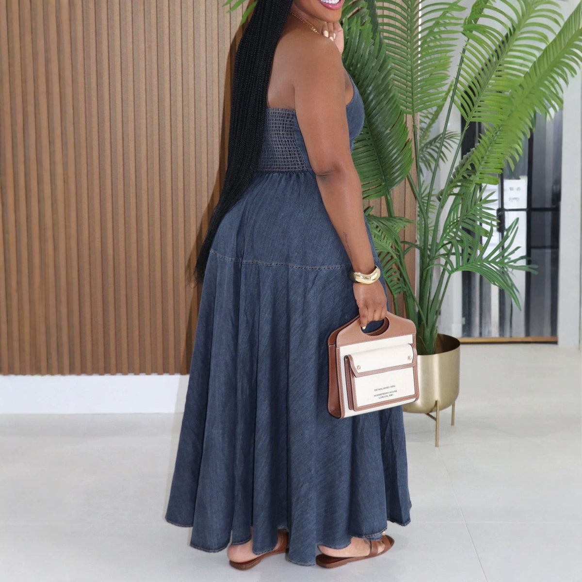 Women Clothing Denim Dress Sleeveless Dress for Women Maxi Dress  DestGlow