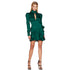 Women Clothing Autumn Long Sleeve Design Ruffled Sexy Satin Puff Sleeve Dress Women by Ragazza