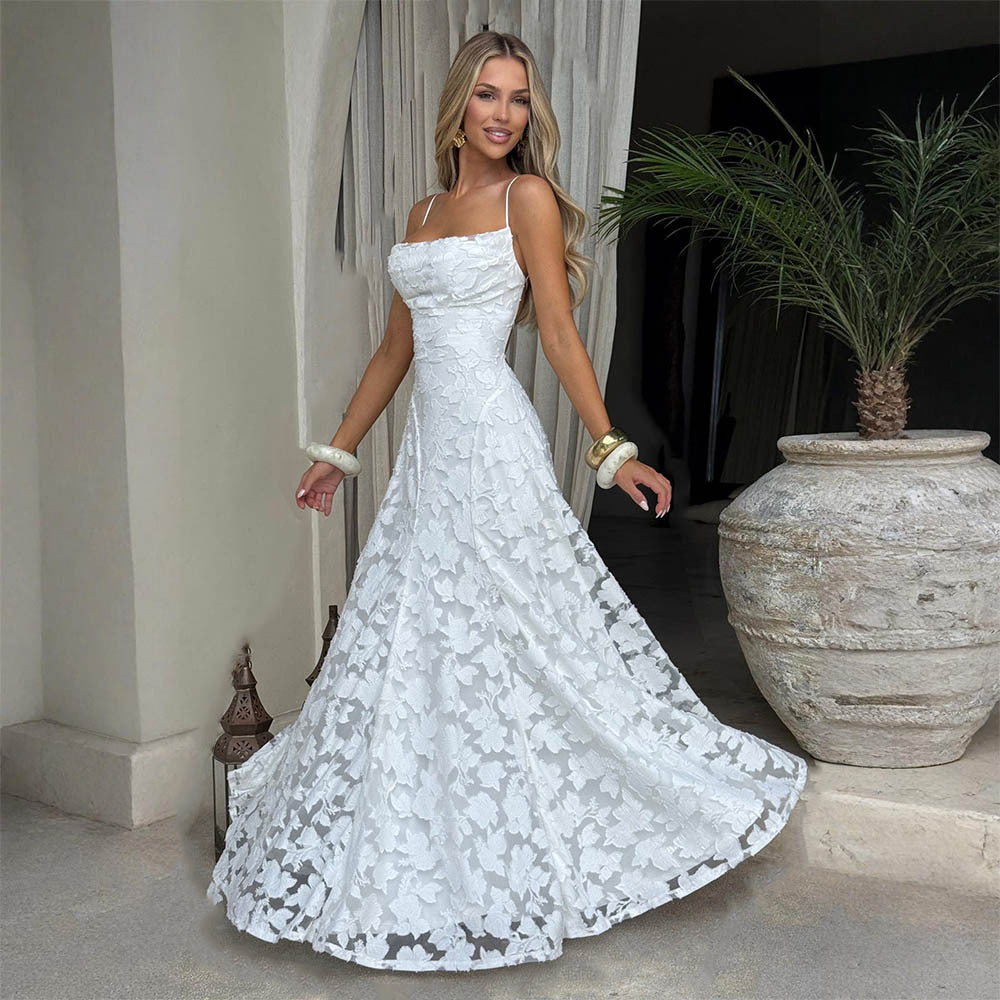 Summer Women Clothing Sexy Strap Chiffon Elegant Backless Evening Dress by Ragazza