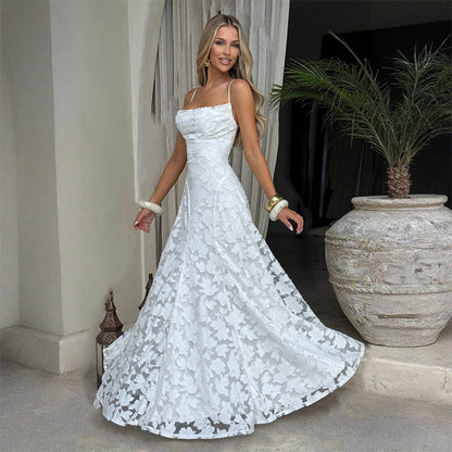 Summer Women Clothing Sexy Strap Chiffon Elegant Backless Evening Dress by Ragazza
