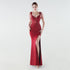 Heavy Industry Boning Corset Waist Binding Rhinestone Floral Evening Dress by Ragazza