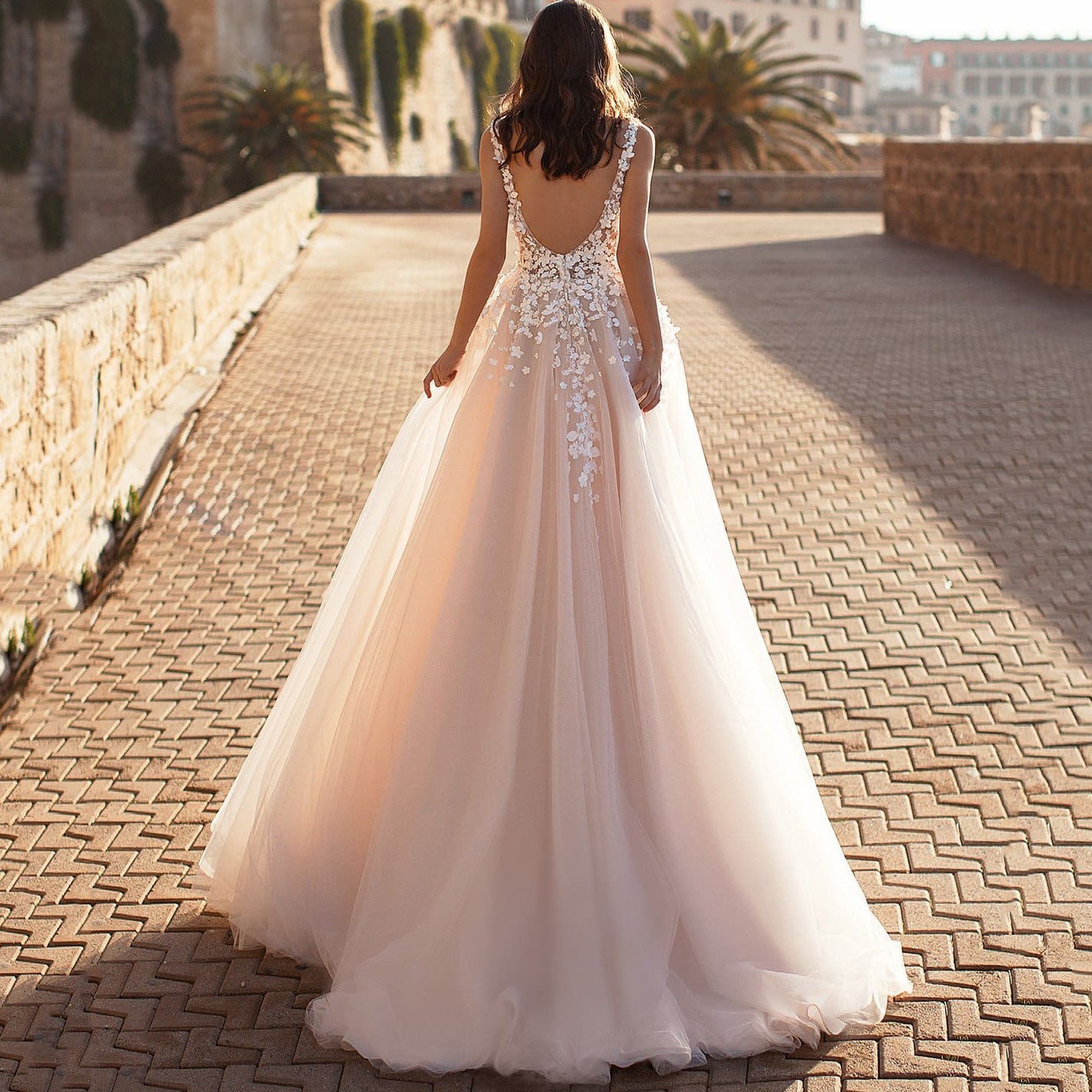 Summer Women Clothing Sexy Lace Dress Sleeveless Deep V Plunge Neck Wedding Embroidered Dress by Ragazza