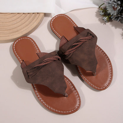 Retro Flip Flops Women Summer Flip Flops Comfortable Outdoor Lightweight Beach Sandals  DestGlow