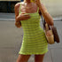Spring Summer Casual Vacation Wool Strap Dress  DestGlow