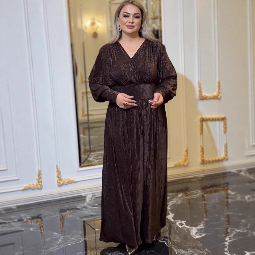 Women Clothing Design Loose Long Solid Color Dress by Ragazza