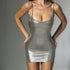 Spring Women Sexy Backless Slim Fit Hip Wrapped Short Dress Strap Dress by Ragazza