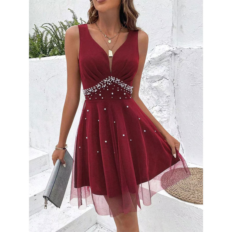 French Sleeveless Dress Women Braces Dress Sexy High Grade Dress by Ragazza