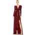 Solid Color Sequ Lace up V neck Half Sleeves Sheath Ladies Cocktail Evening Dress by Ragazza