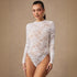 Spring Lace Long Sleeve Solid Color Sexy Slim Bottoming Women Jumpsuit by Ragazza