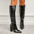 Ladies Boots High Heel Chunky Heel Straight Boots Middle Boots Stylish Boots Knight Boots  DestGlow