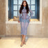 Women Clothing Micro Transparent Printing Slim One Step Hip Turtleneck Long Sleeve Dress by Ragazza
