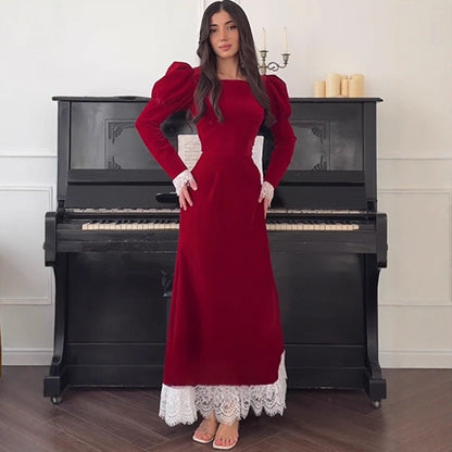 Fall Long Elegant Graceful Waist Dress by Ragazza