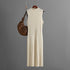 Solid Color Slim Fit Stretch Knitted Sleeveless Vest Summer All Matching Sheath Dress by Ragazza