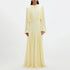 Gentle Dress Dress round Neck High Grade Pleated Patchwork Waist Slimming Maxi Dress  DestGlow