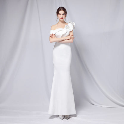 off-Shoulder Banquet Evening Dress Maxi Party Long Elegant Slim Sexy Fishtail Dress Formal Gown by Ragazza
