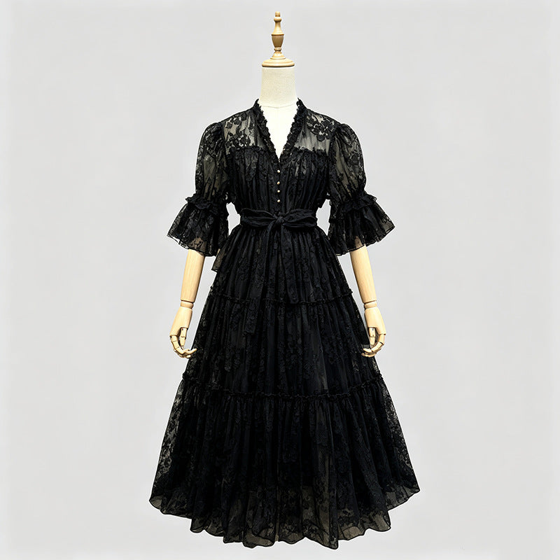 Artistic Retro Affordable Luxury Maxi Dress Summer Elegant Embroidered Loose High End Dress Women  DestGlow