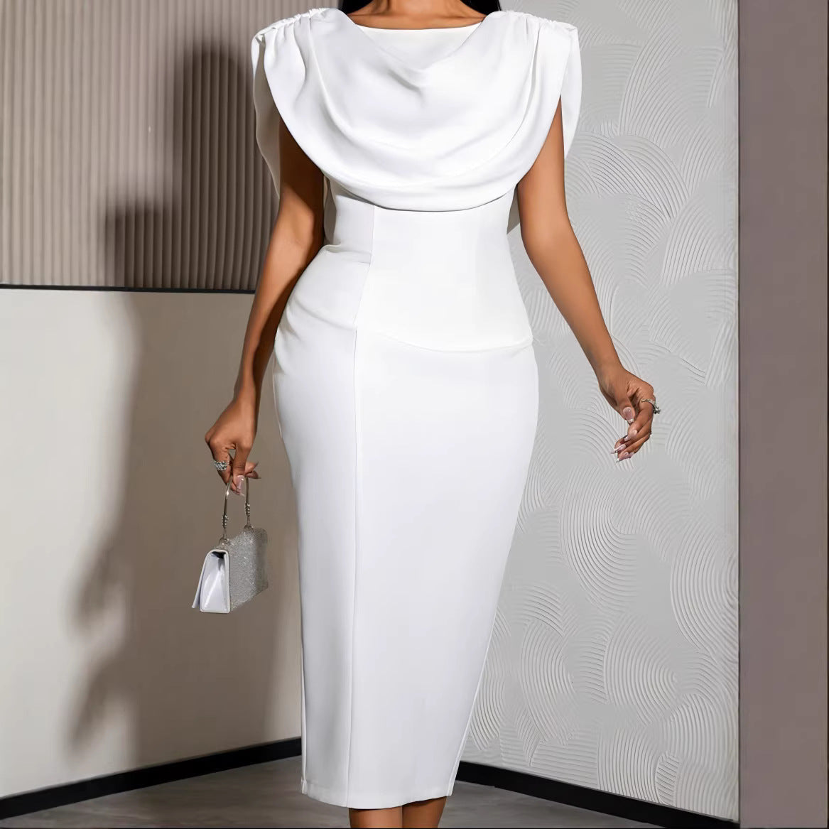 Arrival Sexy Halter off Shoulder Graceful Formal Dress Slim Sleeveless Cocktail Elegant Dress by Ragazza