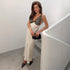 Summer Sexy V neck Lace Stitching Satin Dress Women Slim Fit Maxi Dress by Ragazza