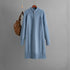 Zipper Woolen Autumn Winter Long Sleeve Thick Loose Mid Length Knitted Dress by Ragazza