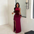 Halter Sequined Elegant Dress Sexy Split Pleated Dress for Women  DestGlow