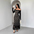 Autumn Winter Long Sleeve Lace off Neck Slim Slimming Maxi Dress Women by Ragazza