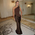 Women Clothing Autumn Winter Expensive Socialite One Shoulder Pleated Stitching Hip Fishtail Dress by Ragazza