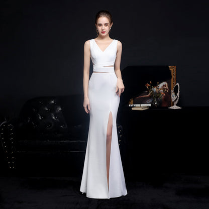 Toast Dress Bride Long Appreciation Dinner Slim Fit Fishtail Dress Wedding Car Model Exhibition Cocktail Dress by Ragazza