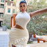 Women Clothing Solid Color Sleeveless Dress High Collar Casual Pullover Hip Dress by Ragazza