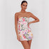 Women Slim Fit Bandeau Sling Short Niche Floral Dress by Ragazza