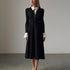 Black White Stitching Faux Two Pieces Sets Dress Women Elegant High Waist A line Dress by Ragazza