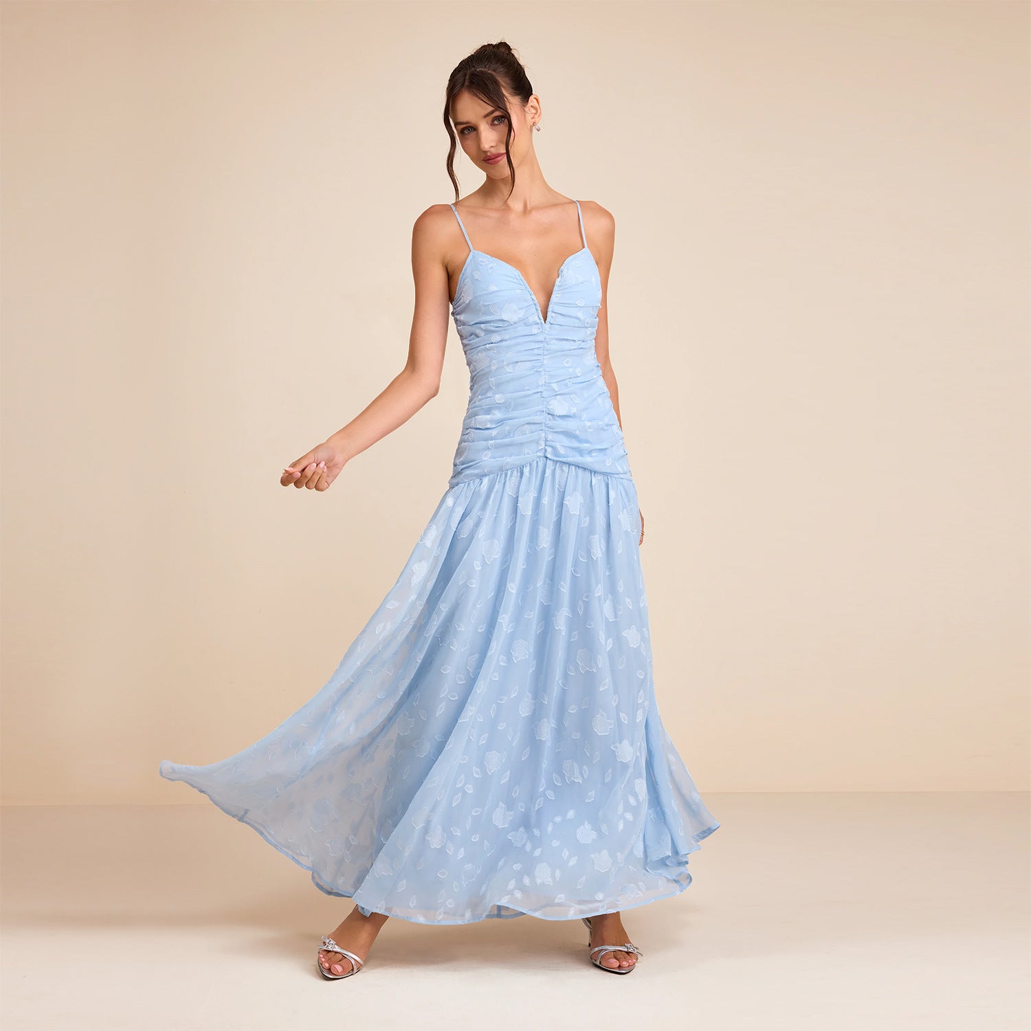 Women Clothing French Strap Floral Elegant Holiday Dress  DestGlow