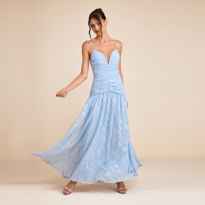 Women Clothing French Strap Floral Elegant Holiday Dress  DestGlow