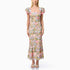 French Romantic Embroidered Design Square Collar Dress Three Dimensional Floral Slim Fit Maxi Dress Women Summer  DestGlow