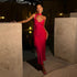 Autumn Long Dress Socialite Elegant Sexy Slim Satin Ribbon Cami Dress  DestGlow