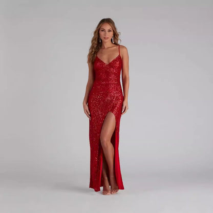 Sequin Sling Dress Summer Host Cocktail Sexy Prom Evening Dress by Ragazza