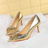 Cocktail High Heels Women Shoes Stiletto Heel Shallow Mouth Pointed Floral Rose Pumps  DestGlow